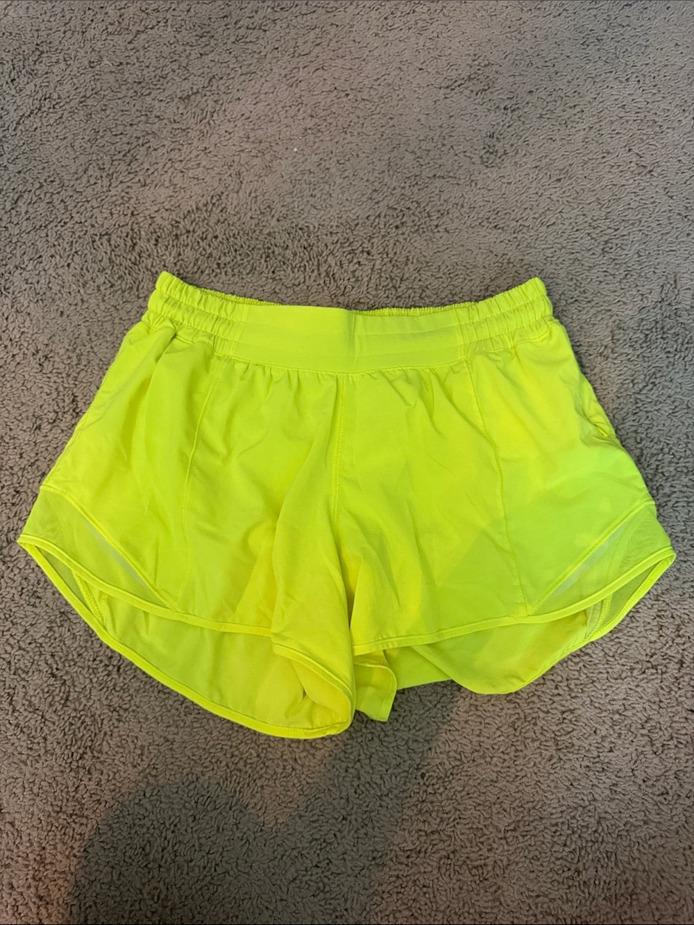 Lululemon-Women’s Neon Yellow Hotty Hot Athletic Shorts